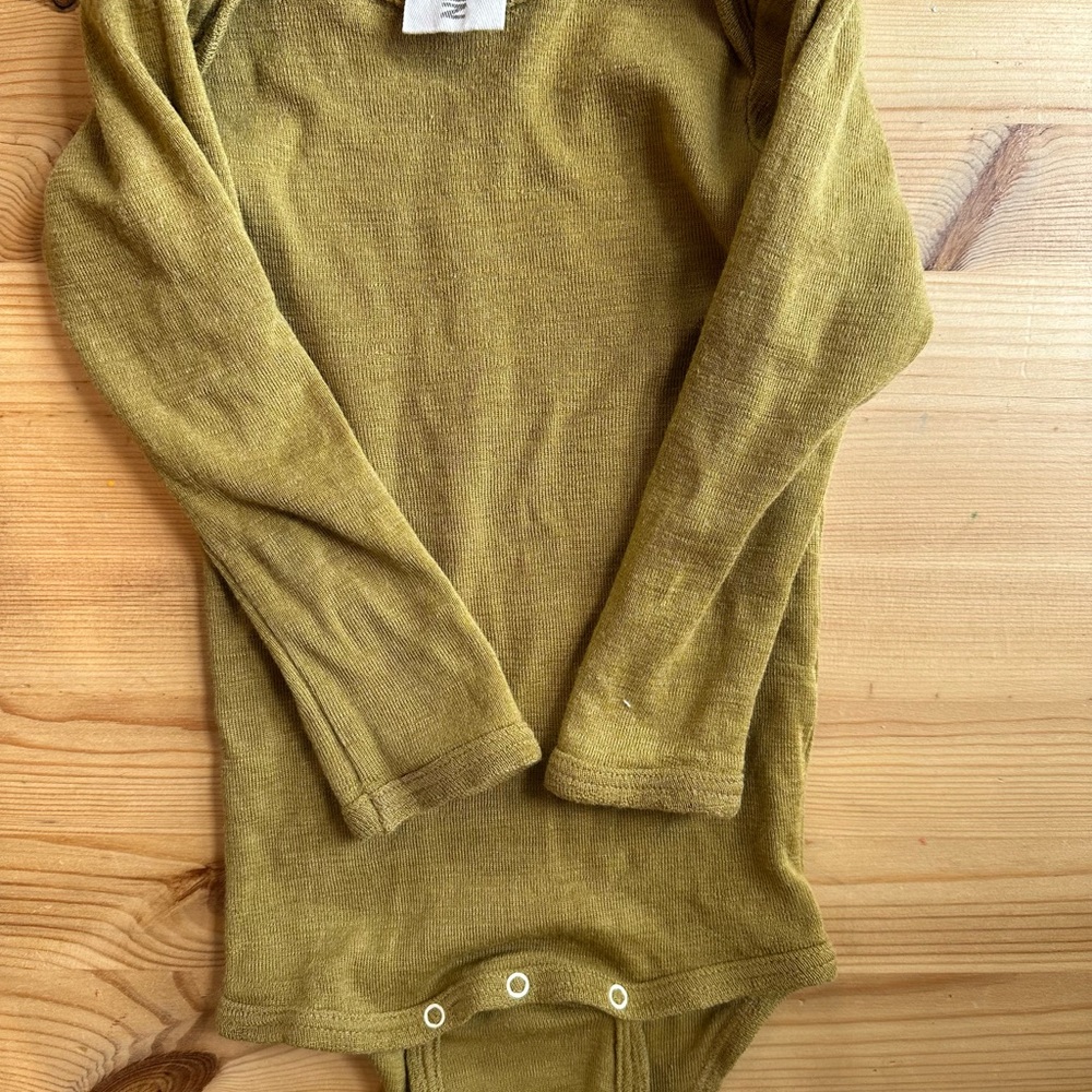 Siskin by Engel, wool and silk onesie